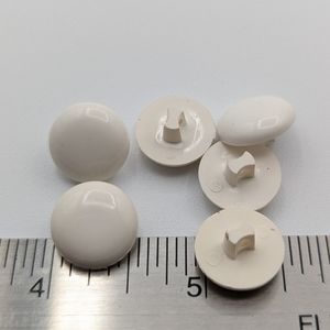 BUTTONS White domed (6) 5/8"